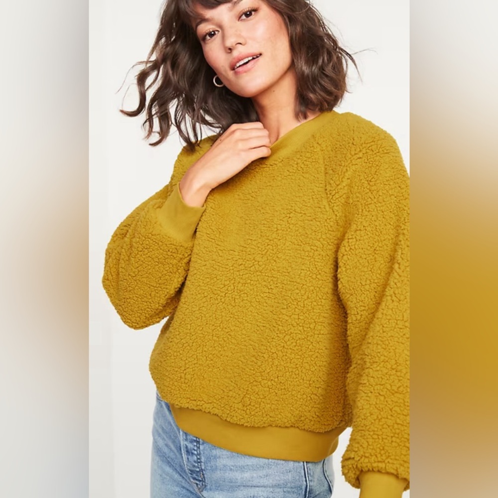 Chartreuse sherpa sweatshirt